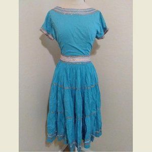 Vintage Ric Rac Patio Prairie swing two peice top and skirt set